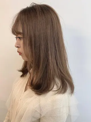 カラー 透明感/オリーブ/ グレージュ/YUKAのヘアスタイル