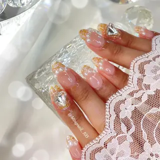 ネイル 23時まで❤︎韓国、 ワンホンネイルのネイルデザイン