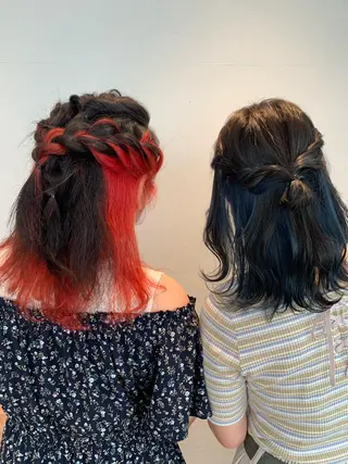 セミロング カラー 立川/シールエクステ /みづきのヘアスタイル