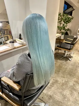 ロング カラー ✨艶ブリーチカラー ✨四ノ宮裕己のヘアスタイル