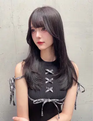 ロング カラー レイヤーカット/ 縮毛矯正/ミサキ💐のヘアスタイル