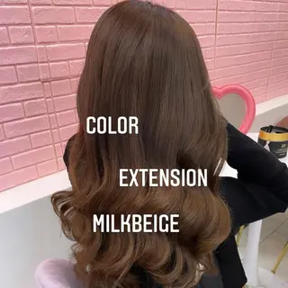 ロング カラー エクステ🩵ブリーチ 韓国ヘア🩵KAEのヘアスタイル