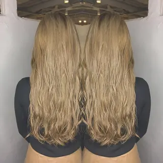 ロング カラー パーマ ヘアアレンジ エグチ アキラのヘアスタイル