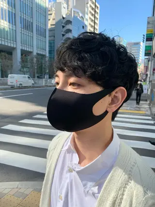 ミディアム メンズ ‪🌿パーマ大好評 メンズヘア🌿ワタルのヘアスタイル