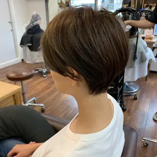ショート 縮毛矯正/ショート/ レイヤー/畑中正敏のヘアスタイル