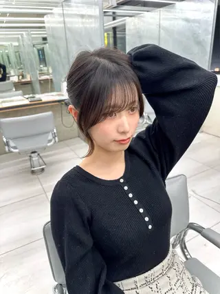 ロング 顔周り/韓国風 /アイドル 吾妻光のヘアスタイル