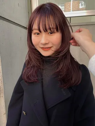 セミロング カラー 原 菜帆のヘアスタイル