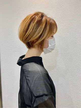 ショート カラー ⭐️小顔ショート⭐️ 大鷲拓海のヘアスタイル