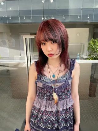 ミディアム カラー 吉田一輝 外国人パーマのヘアスタイル