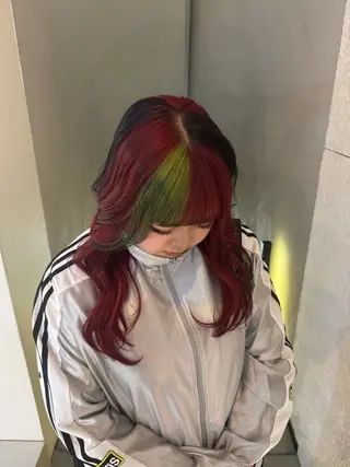 セミロング カラー SEAM所属・詩音 ／札幌美容師のヘアスタイル