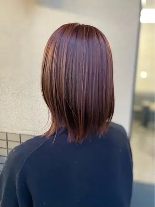 ミディアム カラー 沢田 瞳のヘアスタイル