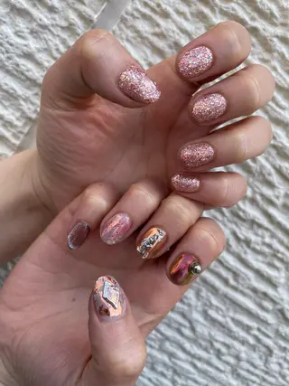 ロング カラー ヘアアレンジ キッズ ネイル マツエク・マツパ アイブロウ 福田 加奈のネイルデザイン