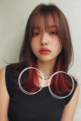 ミディアム カラー ❄︎YUNA❄︎ 《お手軽イメチェン》のヘアスタイル