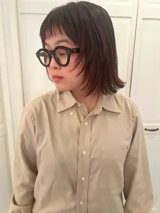 ミディアム ブリーチカラー🎀 韓国風/寺門美優のヘアスタイル