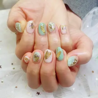 カラー ネイル Q Free nailsのネイルデザイン