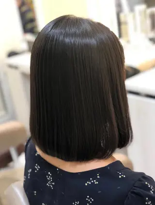 ミディアム パーマ 安井　昴 💫ブリーチ縮毛矯正のヘアスタイル