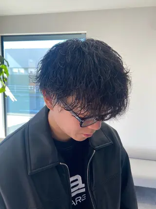 ショート パーマ メンズ 福田 文太のヘアスタイル