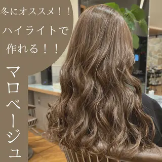 ロング カラー レイヤー/グレージュ メンズパーマのヘアスタイル