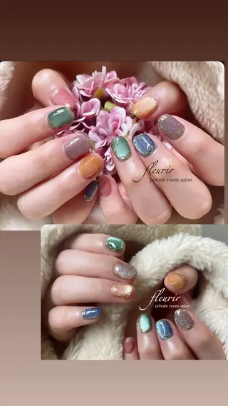 ネイル フルリール 【プライベートサロンのネイルデザイン