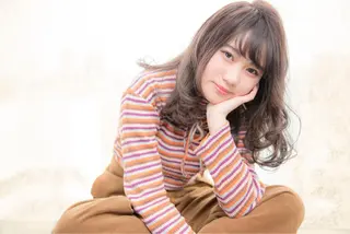 ミディアム セミロング ロング カラー Re:ta Hair 飯田淳平のヘアスタイル