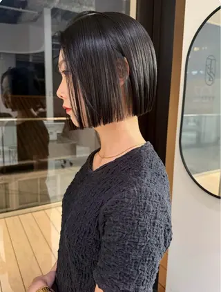 ショート youres hair恵比寿本店所属・縮毛矯正×レイヤー カット/飯田 輝のヘアスタイル