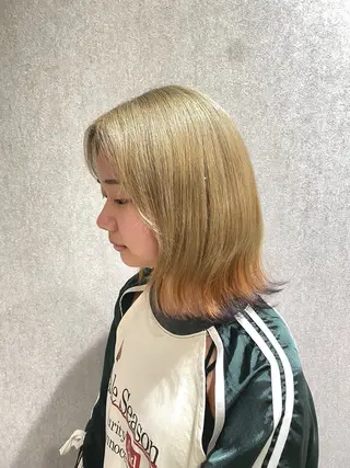 セミロング 低ダメージ施術/ 🐮牛木 史裕🐮のヘアスタイル