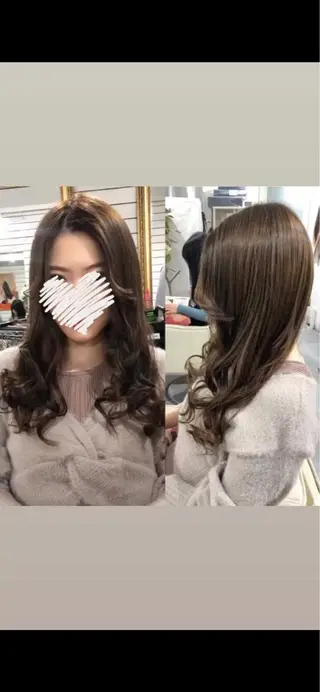 セミロング カラー 🦋美髪／エクステ 🦋アベイクミのヘアスタイル