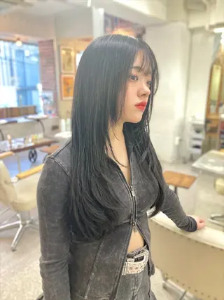 ロング ウルフレイヤー エクステ/kokiのヘアスタイル