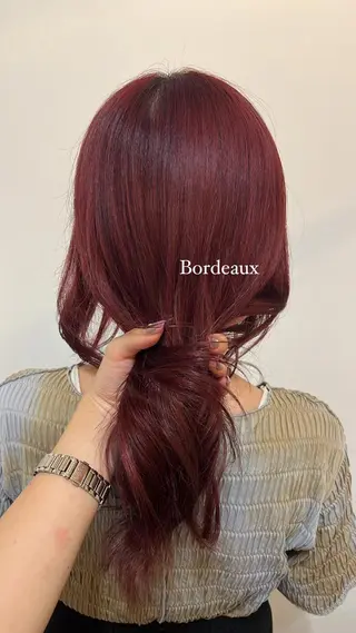 カラー 藤井 美歩/赤髪のヘアスタイル