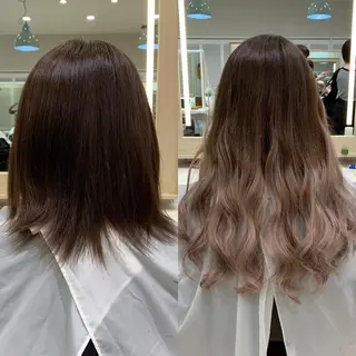 ロング カラー ヘアアレンジ マツエク・マツパ TATSUYA アートディレクターのヘアスタイル