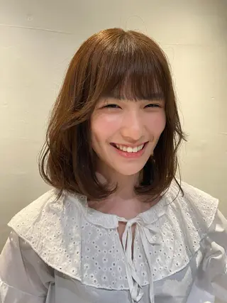ミディアム カラー AO所属・RISAKO 艶髪モテヘア🎀府中のヘアスタイル