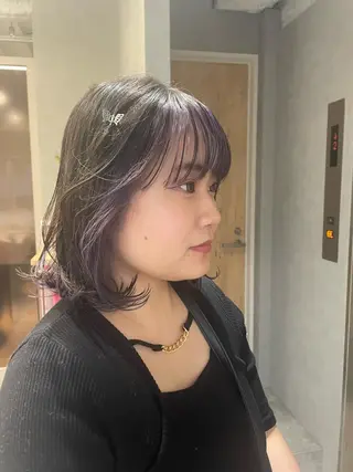 ミディアム カラー yui/ layer cutのヘアスタイル