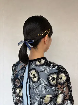 ミディアム ヘアアレンジ ヘアセット／眉毛カッ ト/Nana〻のヘアスタイル