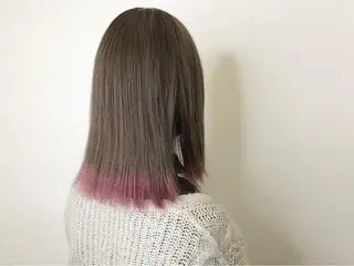 ミディアム カラー メンズ レイヤー ウルフ 弓木啓輔のヘアスタイル