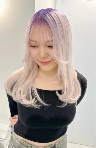 ロング 梅田ハイトーン 🥣chiakiのヘアスタイル