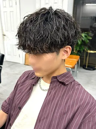 パーマ メンズ シャドウパーマ/ 波巻パーマYu-Kiのヘアスタイル