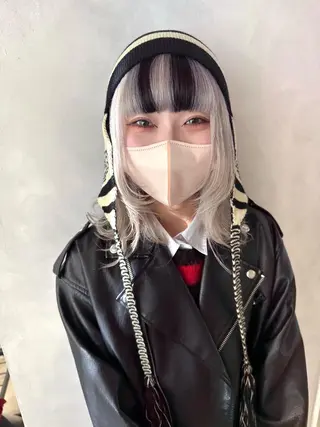 ミディアム カラー デザインカラー/パー マ🦖外岡咲希🦖のヘアスタイル