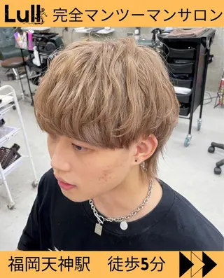 カラー パーマ メンズ Lull (シェアサロンReco VIProom)所属・Lull1人美容室 バレイヤージュのヘアスタイル