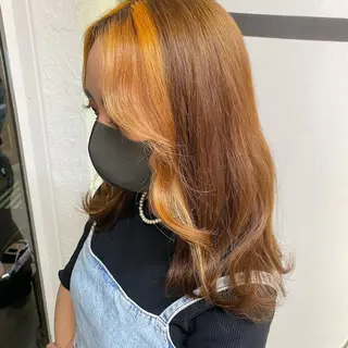 セミロング カラー 艶ハイトーン👑♡ NATSUKIのヘアスタイル