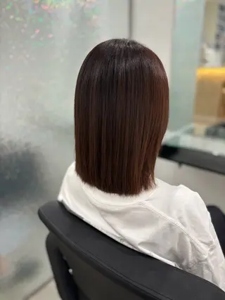 ミディアム Yuzu️🫧/艶 ハイトーン/韓国ヘアのヘアスタイル