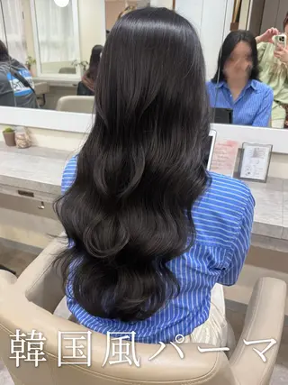 ロング パーマ 韓国風パーマ/ヘア セット/店長みづきのヘアスタイル