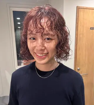 ミディアム パーマ ミディアムパーマ /癖毛パーマのヘアスタイル