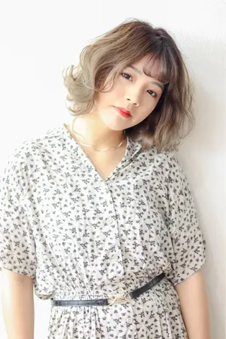 ミディアム カラー UNIVERSE.所属・山内 悠のヘアスタイル