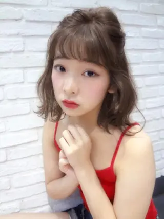 ミディアム カラー 遠藤 眞実のヘアスタイル