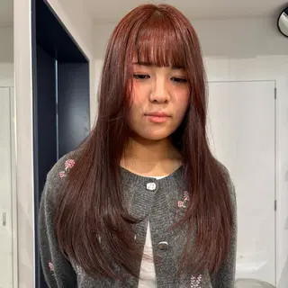 セミロング カラー 🎀ブリーチカラー/ Kano🎀のヘアスタイル