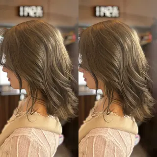 ミディアム 🌟髪質改善ケアカラ ー美髪縮毛矯正y🌟のヘアスタイル