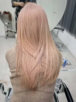 ミディアム カラー ダメージレスブリーチ 専門美容師/クワさんのヘアスタイル