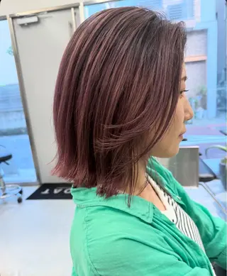 ミディアム GOAT_茅ヶ崎 キシ サクラのヘアスタイル