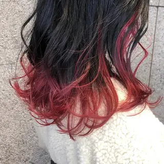ロング カラー カトウ ユウカのヘアスタイル