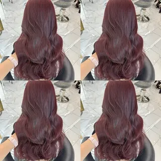 ロング カラー Miyu's所属・𝑨𝑲𝑶 🍒/ ピンクカラーのヘアスタイル